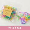 Nueva banda de goma pequeña de Corea del Sur color gelatina alta elasticidad macarrón banda de goma desechable cuerda para el pelo aproximadamente bolsa de 10g