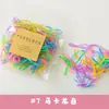 Personalizado de Fábrica Nuevo Color Banda de Goma Pequeña Color Gelatina Alta Elasticidad Macarrón Cuerda Desechable para el Cabello alrededor de 10g Bolsa