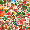 50 Novos Adesivos de Natal para Embalagem, Papelaria, Mala, Guitarra DIY Adesivos à Prova d'Água, Adesivos de Feriado