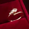 Anillo Ajustable de Forma de Flecha de Amor con Apertura Simple Estilo Japonés y Coreano Anillo Pequeño Lindo Dulce Joyería de Cobre para Niña