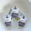 Accesorios de Resina a Cuadros Retro Otoño e Invierno Conejo Gato Cachorro Oso Diadema DIY Accesorios para el Cabello DIY Pegamento de Crema
