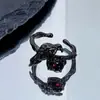 Anillo de Halloween Transfronterizo Araña Cuervo Fantasma Calabaza Hueso Fantasma Anillo Personalizado Oscuro Nicho Punk para Mujeres
