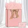 Sacolas de presente de aniversário com laço, sacolas de papel para embalagem de compras, atacado em estoque, fabricante transfronteiriço de comércio exterior, frete grátis