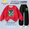 Moletom de Gola Redonda com Marca Colaborativa Minecraft Masculino Creeper Steve Tnt Roupas Periféricas Moda Infantil