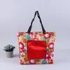 Bolsa Plegable de Resorte para Rollitos de Primavera Publicitaria Portátil Bolsa de Compras Bolsa de Regalo Promocional Empresarial Bolsa de Tela Oxford Impermeable