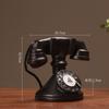 Ornatos retrô americanos resina criativa artesanato antigo modelo de telefone decorações para casa uma geração de cabelo