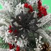 Decorações de Natal Flores Artificiais de Natal 14cm Flores Auspiciosas Pingentes para Árvore de Natal Flores com Pó Dourado
