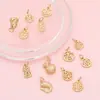 Cor Cobre Dourado K Preservação de Cor Peixe Carpa Cabacinha Fortuna Dupla Felicidade Paz Pingente Galvanizado DIY Acessório para Pulseira Colar Feito à Mão