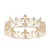 Coroa Redonda de Noiva Europeia e Americana Coroa de Casamento Barroca Preta Coroa Espiral de Casamento Aniversário Liga Metálica Ponto