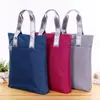 Bolsa Vertical de Lona Estilo Coreano para Hombres y Mujeres, Maletín de Moda con Cremallera, Bolsa de Documentos de Algodón, Bolso de Hombro