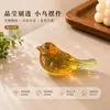 Pájaro de la Fortuna de Cristal 3D con Base Giratoria, Adorno de Pájaro de Cristal de la Fortuna Giratorio