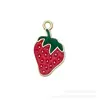 Dibujos Animados Mezclados 30 Estilo Coreano Fresa Cereza Aceite Goteando Aleación Colgantes Estéreo Fruta Roja Accesorios para Joyería DIY