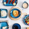 Yingquan glaseado creativo juego de vajilla de cerámica estilo japonés plato binaural plato con compartimentos plato para condimentos taza de café tazón de desayuno