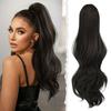 Coleta Europea y Americana con Cordón 28 pulgadas Extra Larga Ondulada Malla Elástica Moda Fibra Sintética Extensiones de Cabello Accesorios