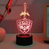 The Legend of Zelda The Breath of the Wilderness The Tears of the Kingdom Link Pequeño Lingke Chasis Periférico Adornos Decoración Luz Nocturna 3D