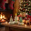 Árbol de Navidad Sólido Vidriado Zibo Artesanía de Vidrio Giratoria Coche y Escritorio Regalo Creativo Adorno Venta al por Mayor