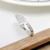 Anillo Abierto con Forma de Serpiente y Circonita para Mujer, Diseño de Nicho, Lujo Ligero, Sensación de Alta Gama, Exquisita Decoración Minimalista, Anillo para Dedo Índice
