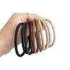 Anillo liso estilo coreano Diadema de cabeza gruesa Color café Base básica Banda elástica alta para el cabello Sarja No daña el cabello Banda simple para el cabello Accesorios para el cabello