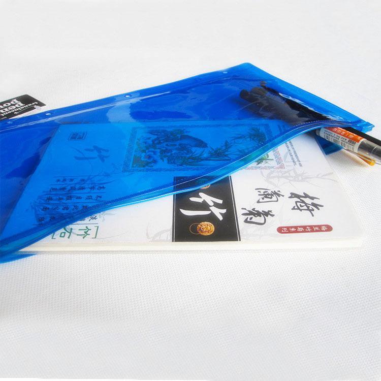 高透明软质手提PVC无齿拉链袋 PVC文具包装袋 PVC铅笔