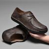 2023 Novos sapatos masculinos de couro genuíno sapatos casuais quatro estações camada superior sapatos de couro de vaca low-top costura artesanal sapatos de caminhada ao ar livre