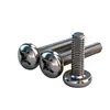 Tornillos de Acero Inoxidable 304 con Cabeza Redonda Ranura de Cruz Gb818 Tornillos para Máquina de Cabeza Semi-Redonda M3M4M5M6M8 Tornillos de Cabeza Redonda Ranurada