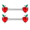 En stock al por mayor Europa y Estados Unidos transfronterizo serie roja anillo de diamante amor luna flor uña de leche joyería para piercing corporal