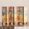 Biombo Pequeño de Doble Cara para Salón de Té, Decoración de Estudio de Pintura, Mesa de Té Retro Estilo Chino de Escritorio, Accesorios de Ceremonia de Té de Madera Estilo Chino Nuevo