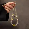 Muñeca Linda de Dibujos Animados Cadena Hecha a Mano Cordón Colgante Adorno Colgante Cordón para Teléfono Bolso con Cuentas para Cámara Colgante para Teléfono