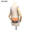 Bolso Cruzado de Hombro Único Estilo Nuevo Original, Lona con Cuero Genuino, Bolso Pequeño Versátil para Mujer