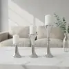 Portavelas Metálicos Simples de Venta Caliente Europeos y Americanos, Reposacandelas Decorativos de Estilo Moderno, Artesanía de Hierro Electrochapada Fabricante Mayorista
