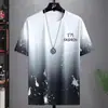 Traje Degradado para Hombre Verano Holgado Talla Grande Camiseta de Manga Corta Conjunto de Ropa Deportiva Casual de Moda con Atractivo