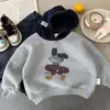 Sudadera con Capucha de Forro Polar Infantil Bangcheng 2026 Moda de Invierno para Niños Dibujos Animados Gruesa Jersey Ropa Infantil Huzhou Zhili