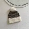 Chapéu de Inverno 2025 para Crianças Estilo Natalino Fair Isle com PomPom, Cachecol Jacquard Étnico Quente Retrô para Bebê, Moderno