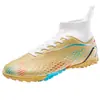 Zapatos de fútbol de cuero para adultos Zapatos deportivos de entrenamiento para césped artificial para adultos Estudiantes de primaria Niños Tacos largos Tacos de competición
