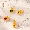 Accesorios Antiguos Vietnamitas de Oro de Arena Alta Retención de Color Cuentas Espaciadoras Colgante de Zirconio Incrustado de Durazno Cadena de Extensión para Pulsera y Collar Joyería DIY