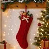 Meias de Natal da Amazon transfronteiriças, suprimentos de Natal, decorações de Natal, sacolas de presente, pingentes, itens decorativos torcidos de tamanho grande