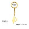 Chaveiro Corrente de Titânio Cortado Estrela de Davi Mapa de Israel Pingente Personalidade Simples Chaveiro de Aço Inoxidável