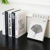 Moda blanco y negro decoración de libro falso moderno simple decoración inglesa libro accesorio de fotografía libro de simulación libro al por mayor