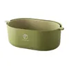 Cesta de Drenagem Espessada para Pia de Cozinha Lavagem de Frutas e Verduras Plástico Cesta de Legumes Doméstica Cesta de Filtro Bacia para Lavar Arroz
