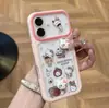 Funda para iPhone 16 Transparente Cielo Estrellado Dopamina Gato de Helado de Lunares se Transforma Instantáneamente en Manzana Compatible con iPhone 17promax