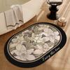 Alfombrilla para puerta de baño, especial para baño, antideslizante, absorbente de agua, de diatomeas, para inodoro, baño, alfombrilla para pies para el hogar