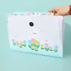 Bolsa Sanfonada PP Impermeável com Fivela de Corda Multi-Camada A4, Pasta Interstitial Transparente Fofa para Aluno do Ensino Fundamental, Bolsa Sanfonada Transfronteiriça