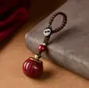 Colgante Llavero Calabaza de Cinabrio, Arena Dorada Púrpura, Colgante para Bolso Año Zodiacal, Suministro para Vendedores Ambulantes, Venta al por Mayor de Joyería, Dropshipping
