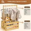 Caja de Almacenamiento de Productos para Bebé de Madera Cesta de Almacenamiento para Ropa y Juguetes del Hogar Empaque de Regalo para Recién Nacido Caja de Almacenamiento de Madera