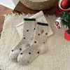 Calcetines de lana polar gruesos y cálidos para mujer, Otoño e Invierno 2025, Navidad, a media pantorrilla, holgados, Venta al por mayor