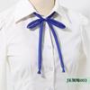 Jk color sólido tira delgada cuerda de cuello pequeño mango largo collar flor uniforme marinero uniforme escolar pajarita accesorios fabricantes punto