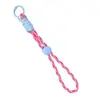 Colgante versátil con esquema de color dopamina, cordón para teléfono tejido a mano, accesorio de teléfono multifuncional ajustable anti-pérdida