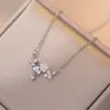 Collar para Mujer, Moda Transfronteriza, Diseño Nicho de Corazón, Versátil Elegante, Colgante Simple y Versátil, Collar Cadena Clavícula para Mujer