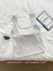 Regata Quadrada com Design Amigo da Pele, Costas Bonitas, Bojo no Peito, Novo Estilo Primavera/Verão, Roupa Íntima, Camisola, Blusa de Algodão Tencel, Básica Versátil