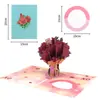 Regalos para el Día de San Valentín al por mayor transfronterizos, Ramos de flores tridimensionales 3D, Esculturas de papel hechas a mano, Regalos de graduación para maestros, Tarjetas de agradecimiento para maestros para el Día del Maestro